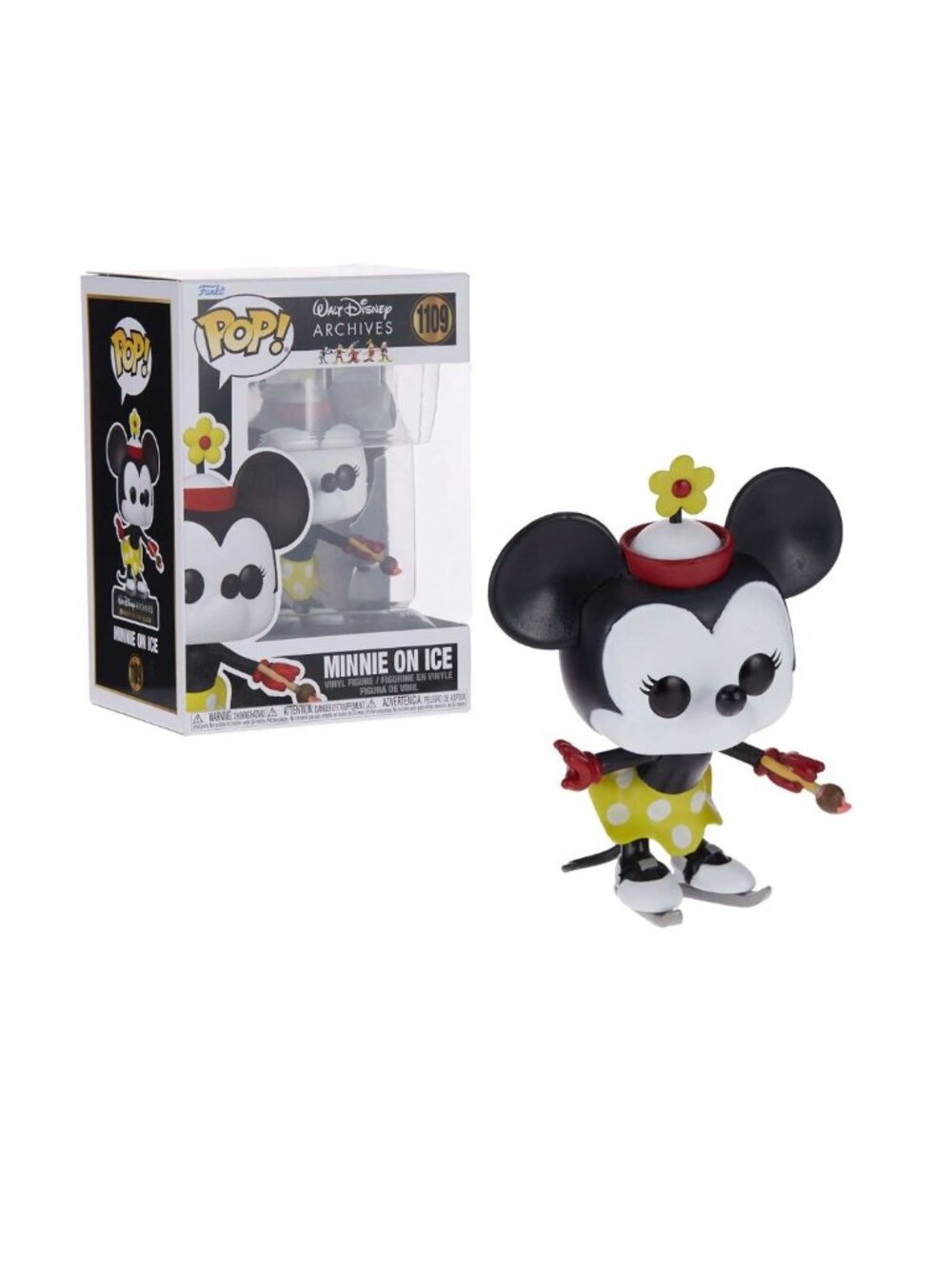 Funko Pop Disney Archives Minnie On Ice #1109 Vinyl Figure Collectible WITH PROT